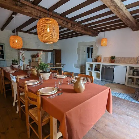 Nyaraló Gite Familial Avec Piscine Privative, Grand Jardin Et Recharge Voiture Electrique, Pres D'aubeterre-sur-dronne - Fr-1-653-256 *